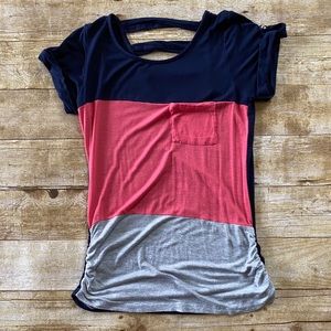 Maternity T-shirt Color Block Size Small
